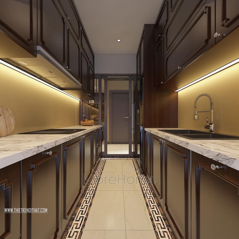 Thiết kế nội thất phòng bếp chung cư Hoàng Quốc Việt